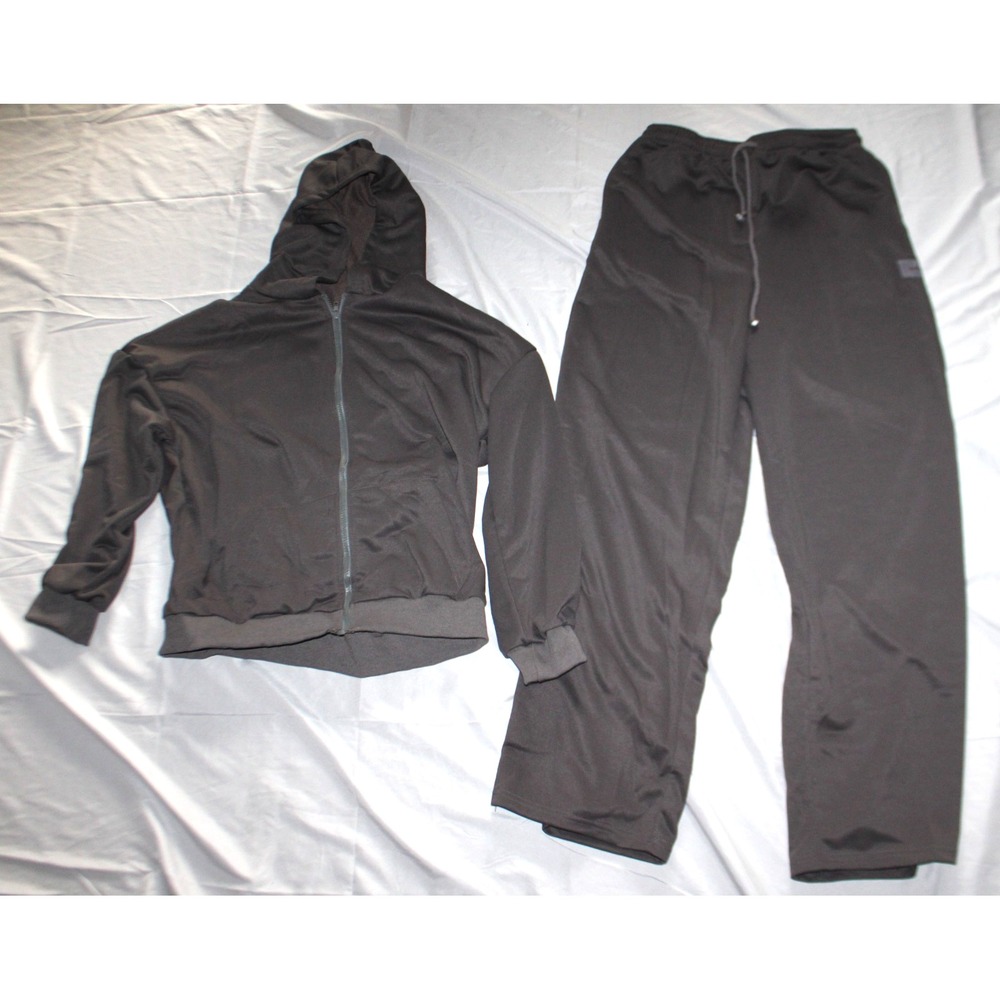 Men's ala hooded jacket and pants set dark gray EU size M US size 38